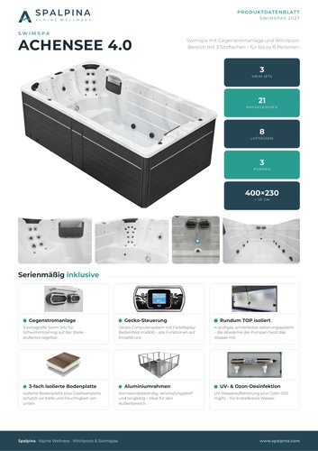 Produktdatenblatt Swim Spa Achensee 4.0